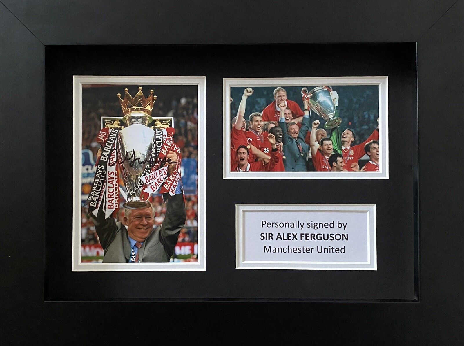 Sir Alex Ferguson Genuine Hand Signed Manchester United Photo Poster painting In A4 Frame 2