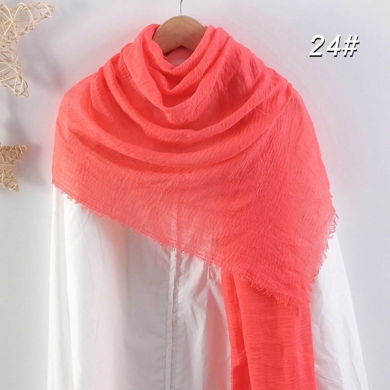 Women’s Elegant Basic Solid Color Cotton And Linen Scarf