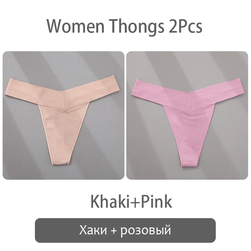 FINETOO S-2XL Women Thongs Sexy V Waist G-String Panties Plus Size T-back Underpants Ladies Thongs Underwear Female Lingerie New