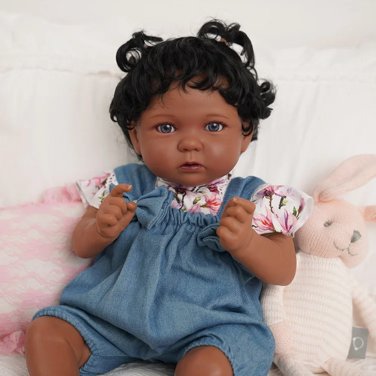 [50% OFF] Babeside 20'' Lifelike American African Reborn Girl Baby Dolls Doris