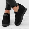 Women Faux Suede Wedge heel Sneakers Slip on Breathable Shoes