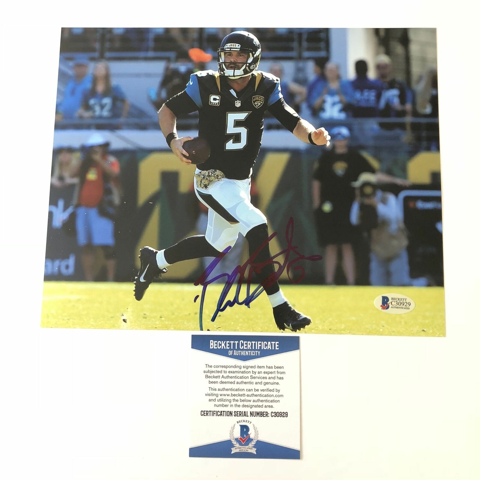 Blake Bortles signed 8x10 Photo Poster painting BAS Beckett Jacksonville Jaguars Autographed