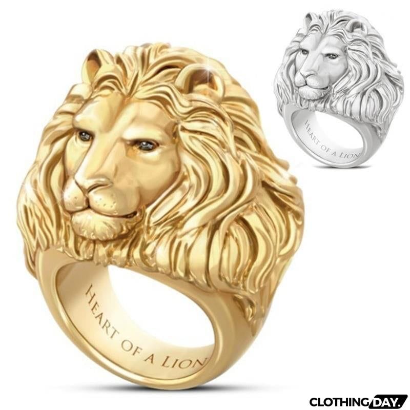 Popular Exaggerated Lion Head Rings For Men