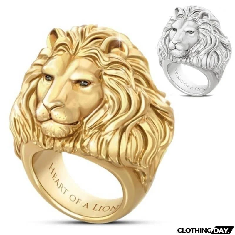 Popular Exaggerated Lion Head Rings For Men
