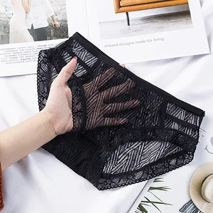 Men's Sexy Hollow Lace Mesh Seamless Underwear