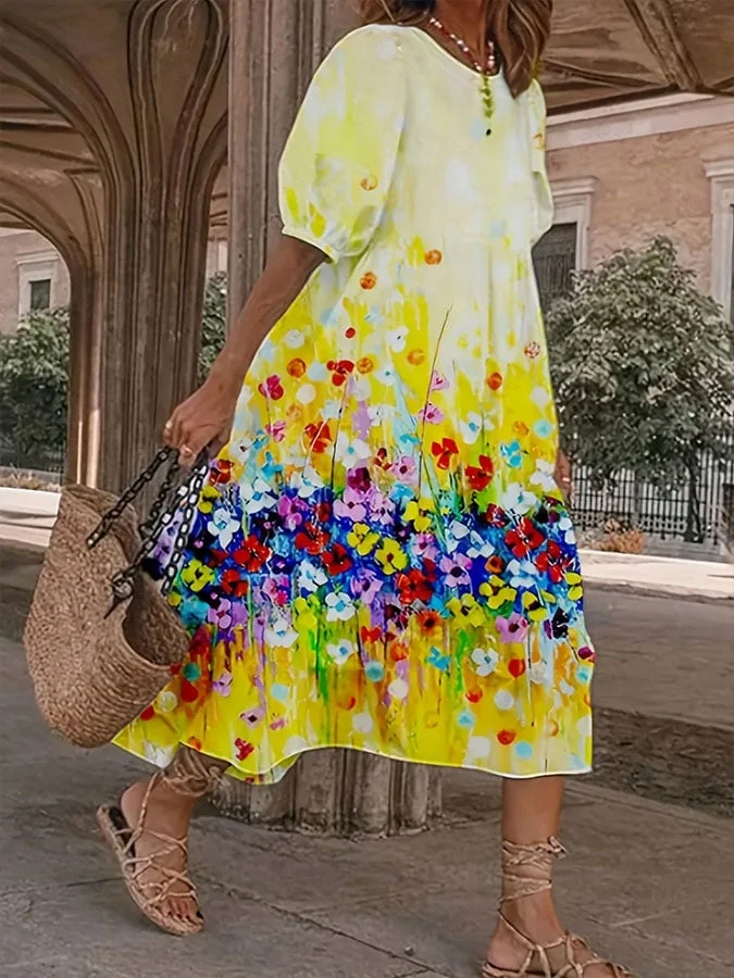Women's Floral Print Casual Dress