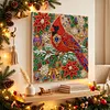 Christmas DIY Special Shape Diamond Painting Pearl Art With Inner Frame Kit 25x25cm(Christmas Cardinal)