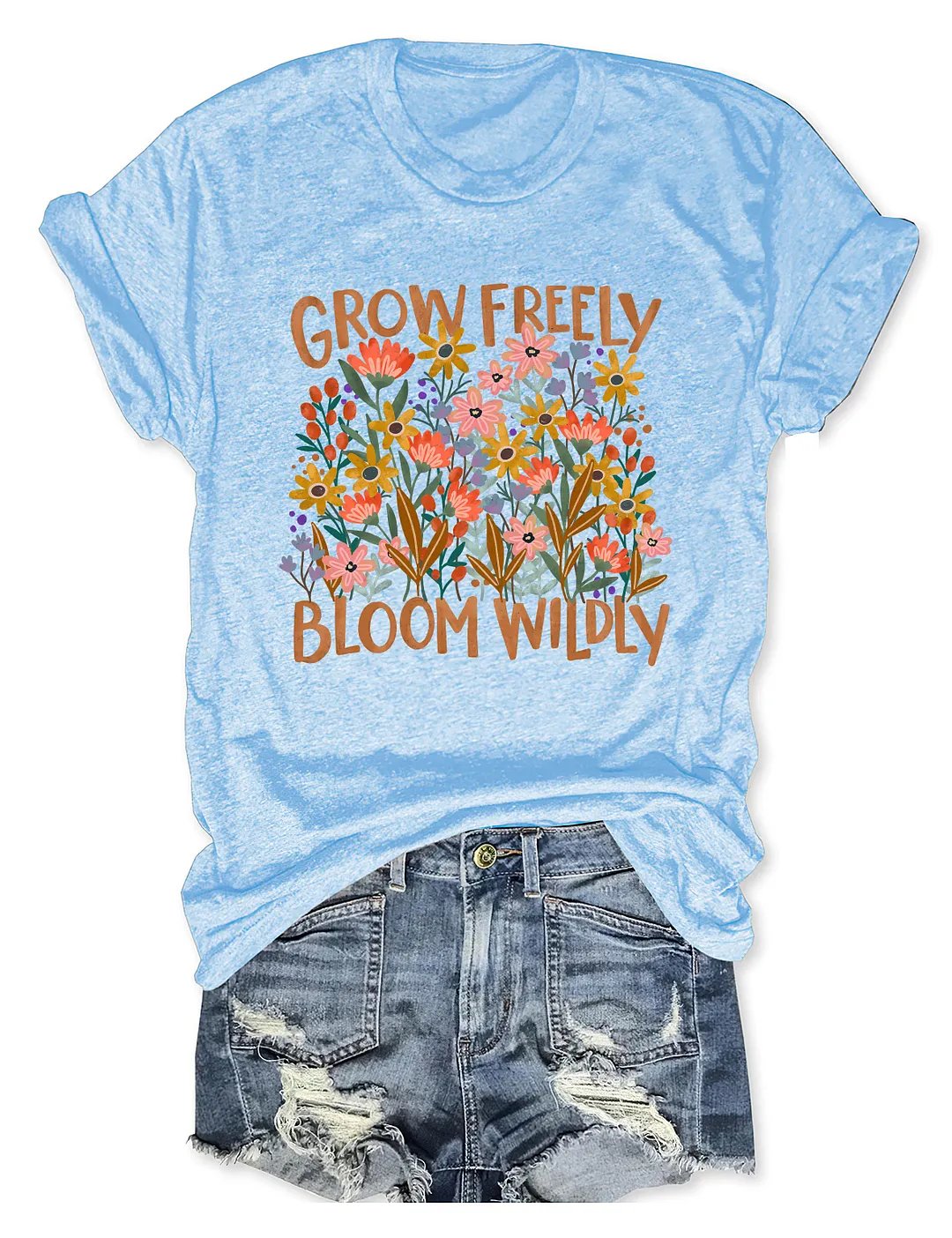 Grow Freely Boho Floral T-shirt