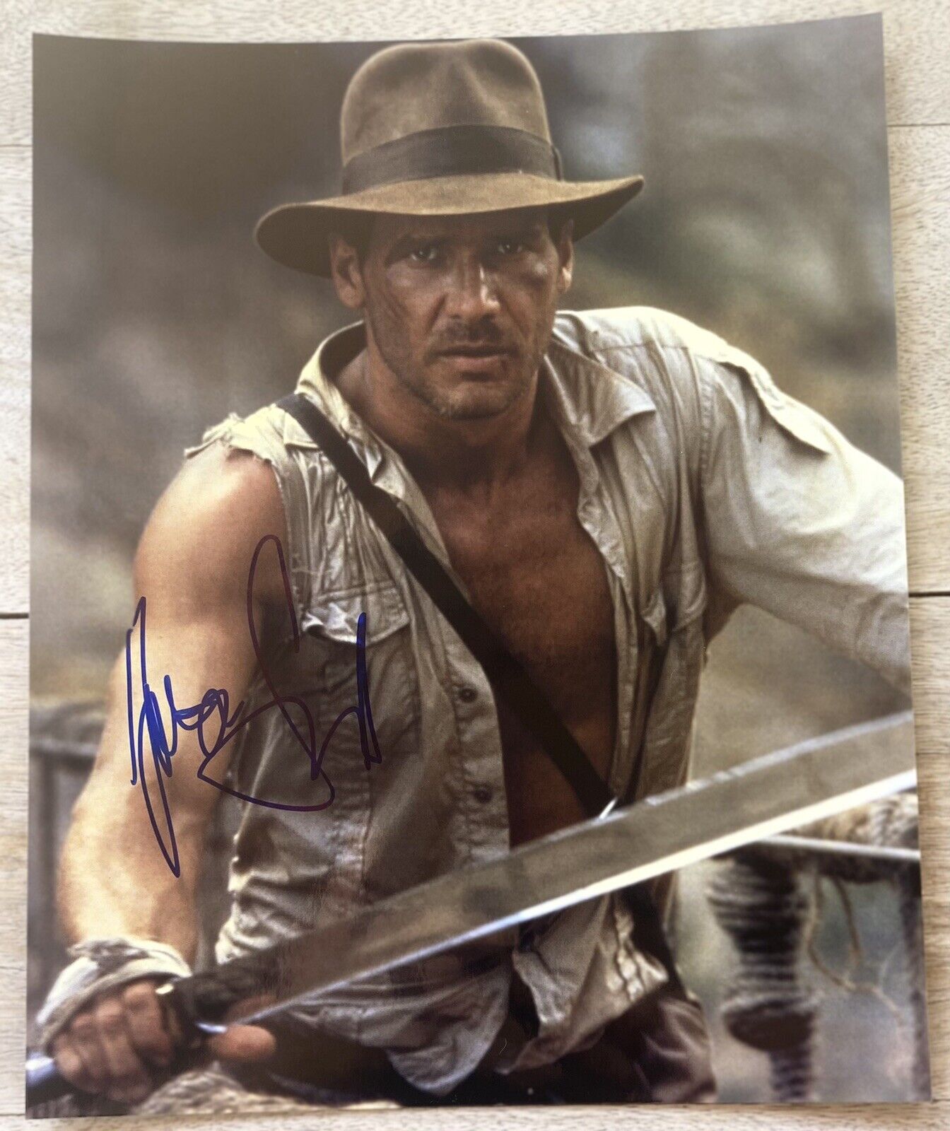 Harrison Ford Signed Color 8x10 Photo Poster paintinggraph Autograph Raiders Of The Lost Ark COA