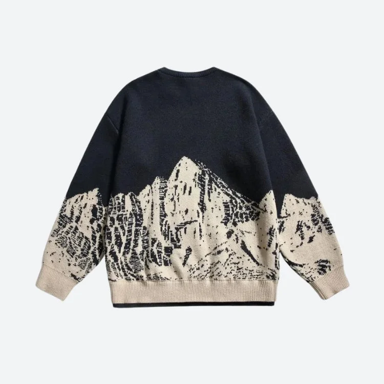 Brownm Mountain Knitted Sweater