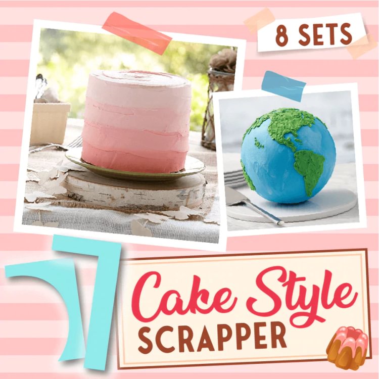 Cake Style Scrapers  8pcs/Set