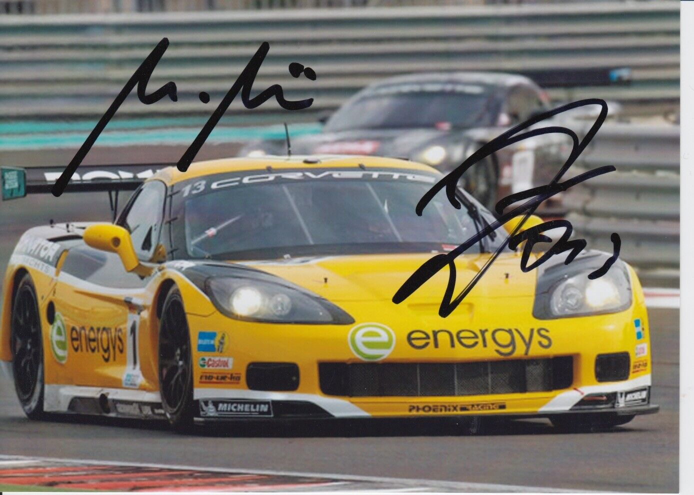 Marc Hennerici and Andreas Zuber Hand Signed 7x5 Photo Poster painting - FIA GT Championship 14.