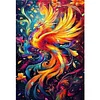 (US Only)Full Embroidery cotton Thread 9CT Printed Phoenix Cross Stitch Kit 60x88cm