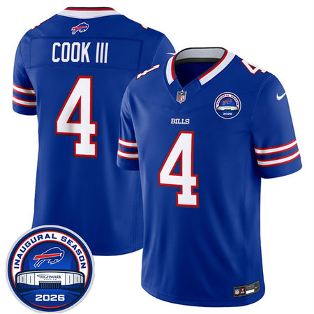 Youth Buffalo Bills #4 James Cook III Blue 2026 Inaugural Season at Highmark Stadium Vapor F.U.S.E. Limited Jersey