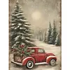 Christmas Tree And Car-11CT Stamped Cross Stitch 40*53cm/15.75*20.87in tapestrymarket