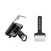 Road bike mobile phone holder front light rear light