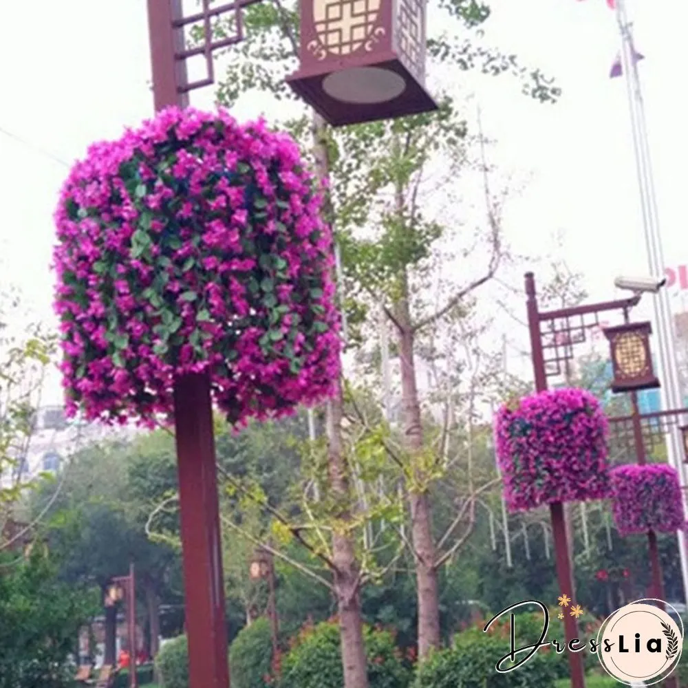 Colors 1Pcs Home Simulation Hanging Wall Artificial Fake Silk Violet orchid Flower Rattan