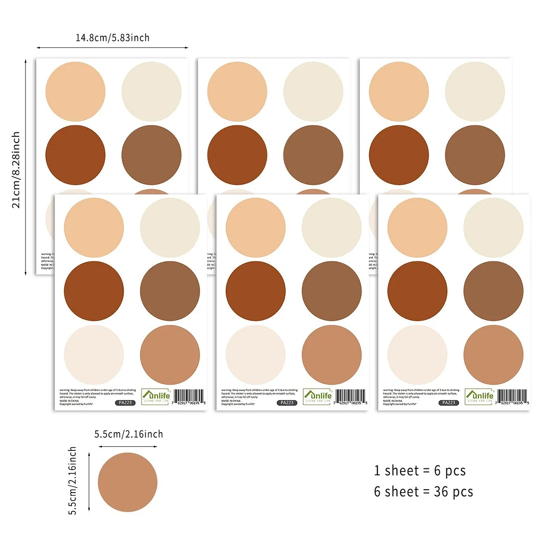 Boho Nursery Creative Wall Sticker for Kids Room Baby Girls Boys Living Room Home Decor Cartoon Dots Animals Vintage Stickers