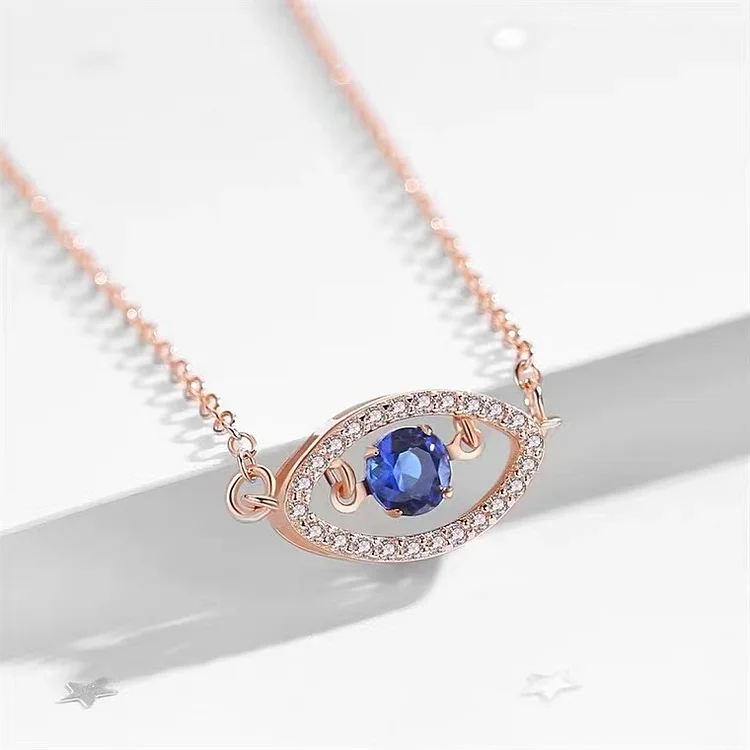 S925 I Will Always Be Here For You Evil Eye Necklace