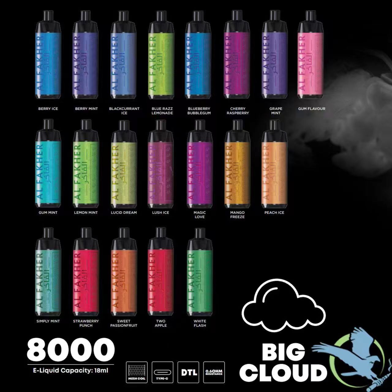 Al Fakher Eimarats 8000 Puffs Disposable Vape Wholesale Al Fakher CTYVape