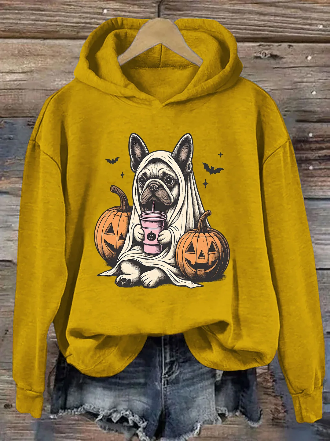 Halloween Shirt French Bulldog Ghost Hoodie