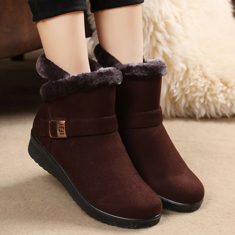 Winter ankle boots women shoes 2021 new fashion non-slip warm plush zipper Casual shoes woman snow boots Dropshipping
