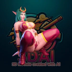 Pornhint Lulu Night Elf 3D Nsfw Figure STL Model for 3D Printing 3D Printable Nsfw Lulu Figure 3D Nsfw Model for 3D Print NSFW