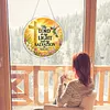 Diamond Painting Acrylic Single-Sided Drill Cross Bible Verse Sign Pendant for Home Decor
