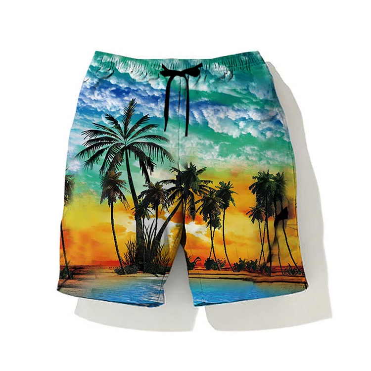 Men's Tropical Beach Shorts-Annaletters