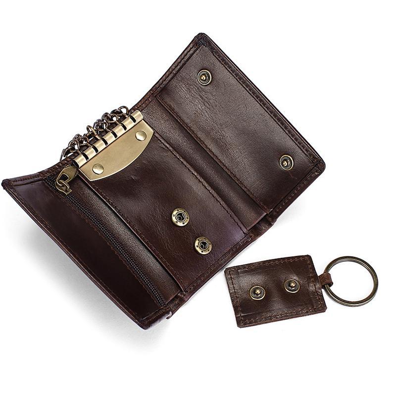 Small Casual Leather Key Case Change Purse