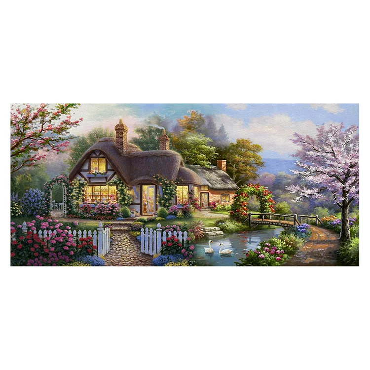 Dream Home 11CT Stamped Cross Stitch 149*74CM