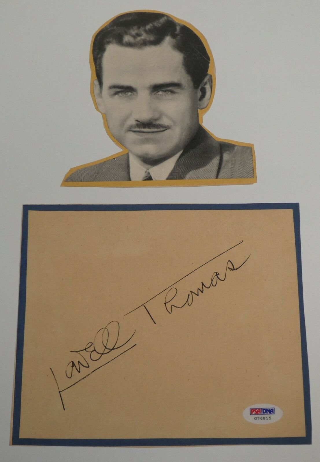 Lowell Thomas Signed Cut & Photo Poster painting PSA/DNA COA d 1981 Lawrence of Arabia Autograph