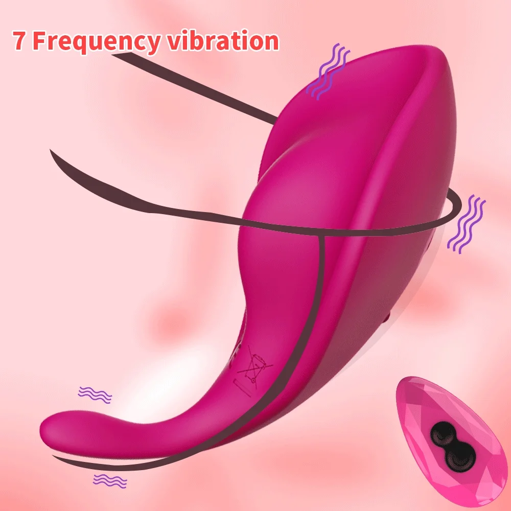 Wireless Remote Control Invisible Pleasure Panty Vibrator - Rose Toy