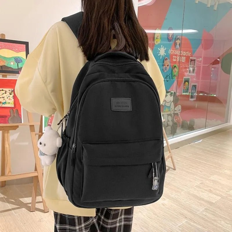 Brownm Girl Waterproof School Backpack