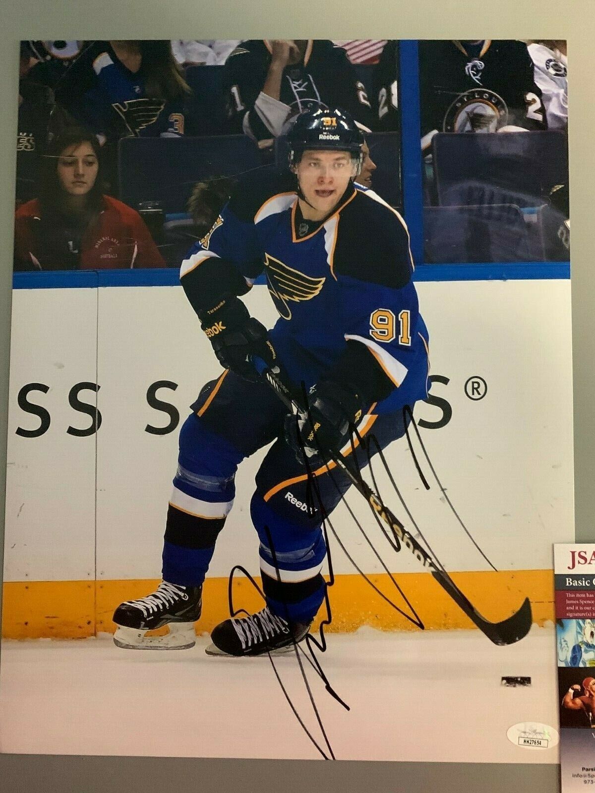 St Louis Blues Vladimir Tarasenko Signed Autographed 11x14 Photo Poster painting JSA COA