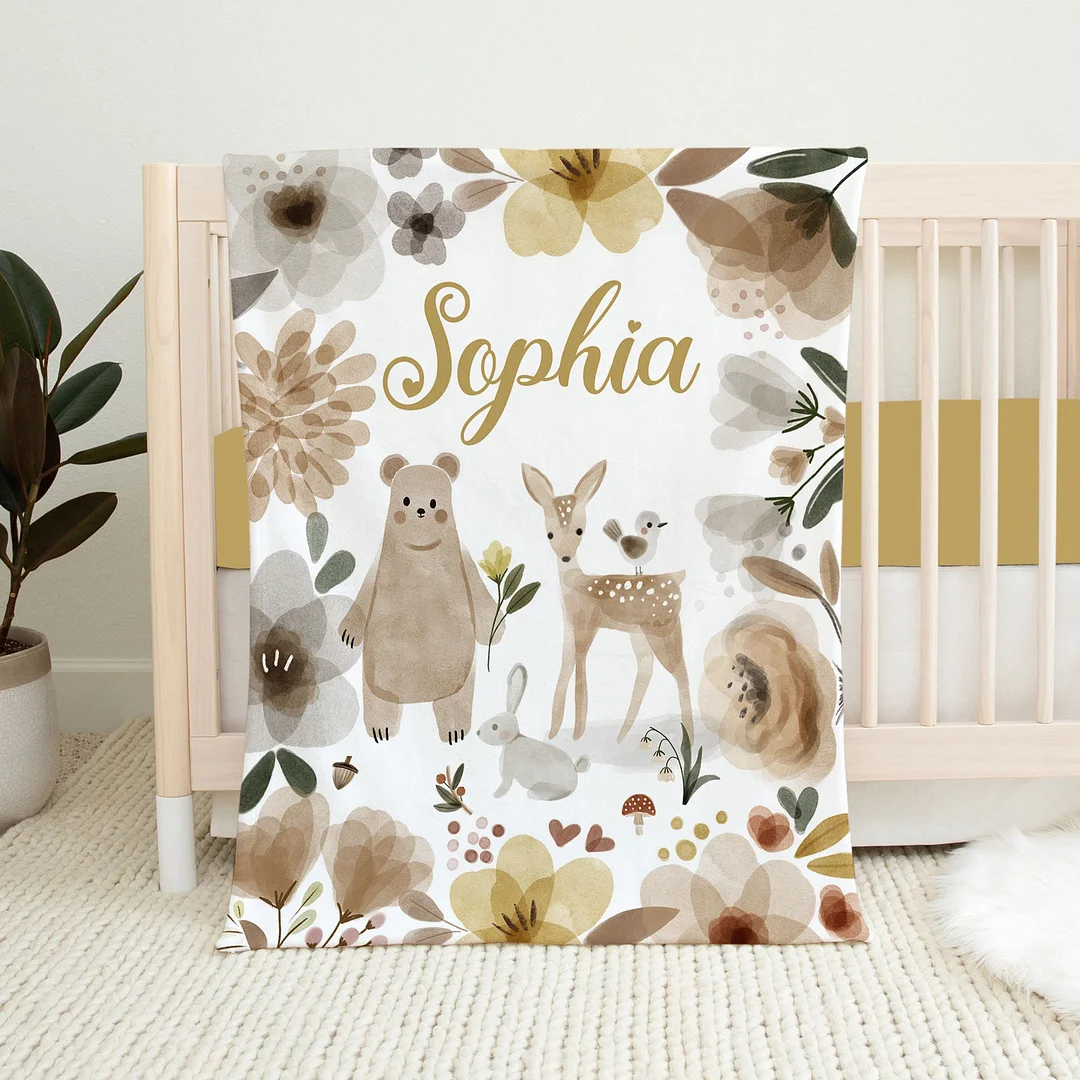 Baby girl woodland bedding online