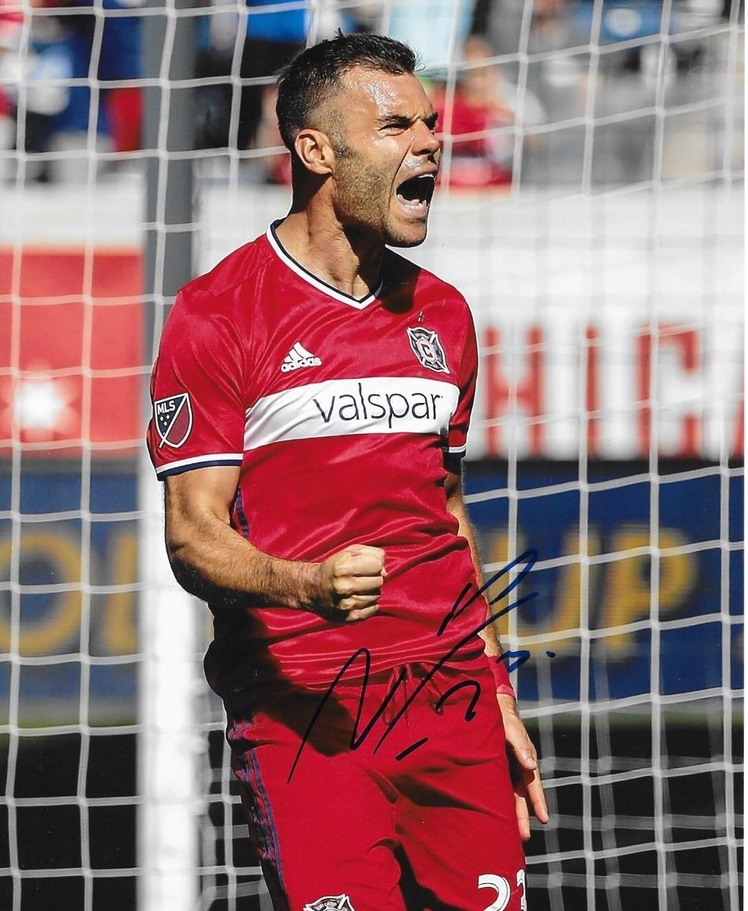 Nemanja Nikolic signed Chicago Fire MLS Soccer 8x10 Photo Poster painting autographed 2