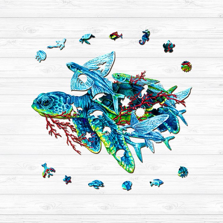 Sea Turtles Wooden Jigsaw Puzzle