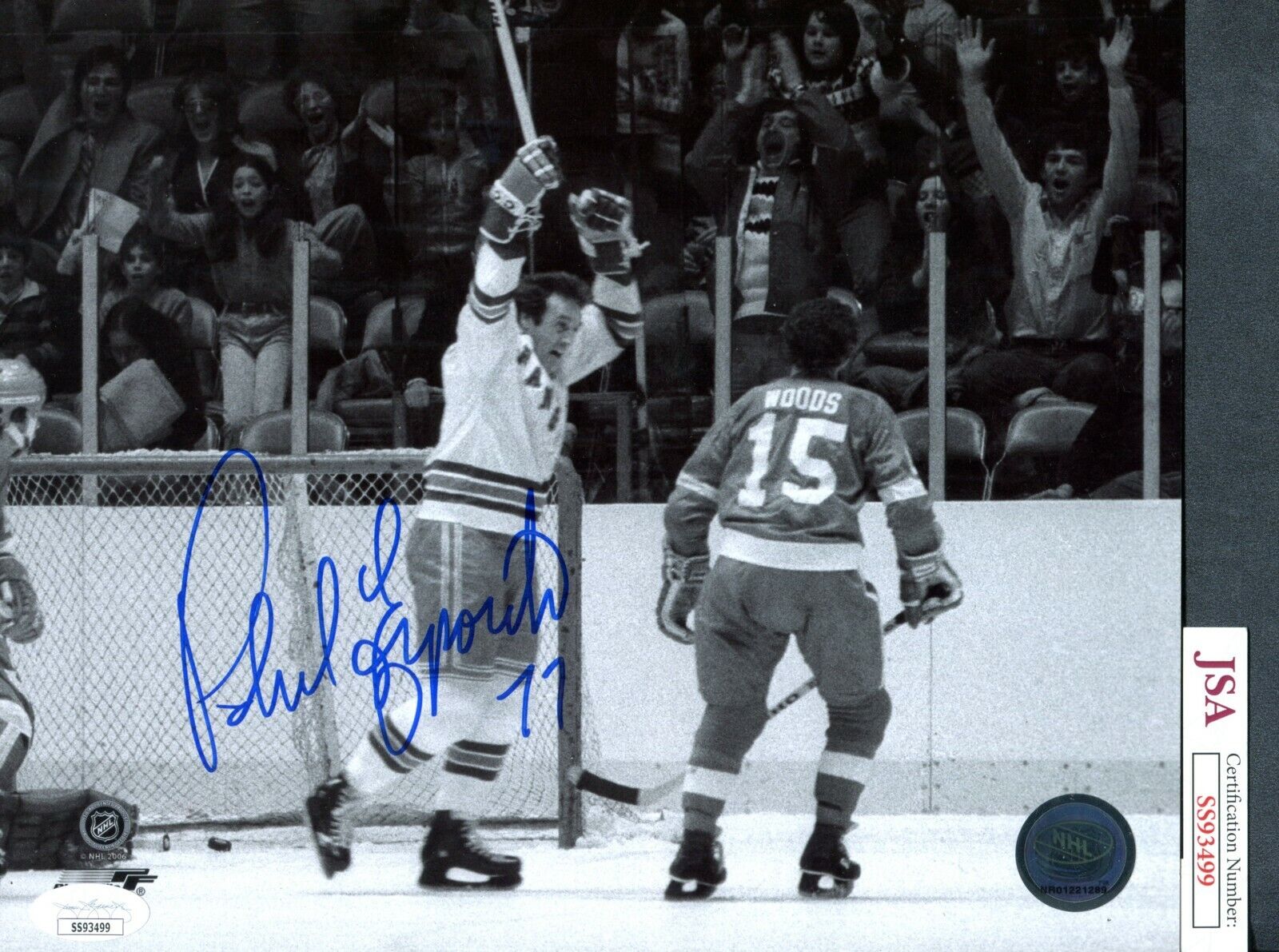 JSA Phil Esposito Autographed Signed AUTO 8x10 Photo Poster painting New York Rangers TRB 916