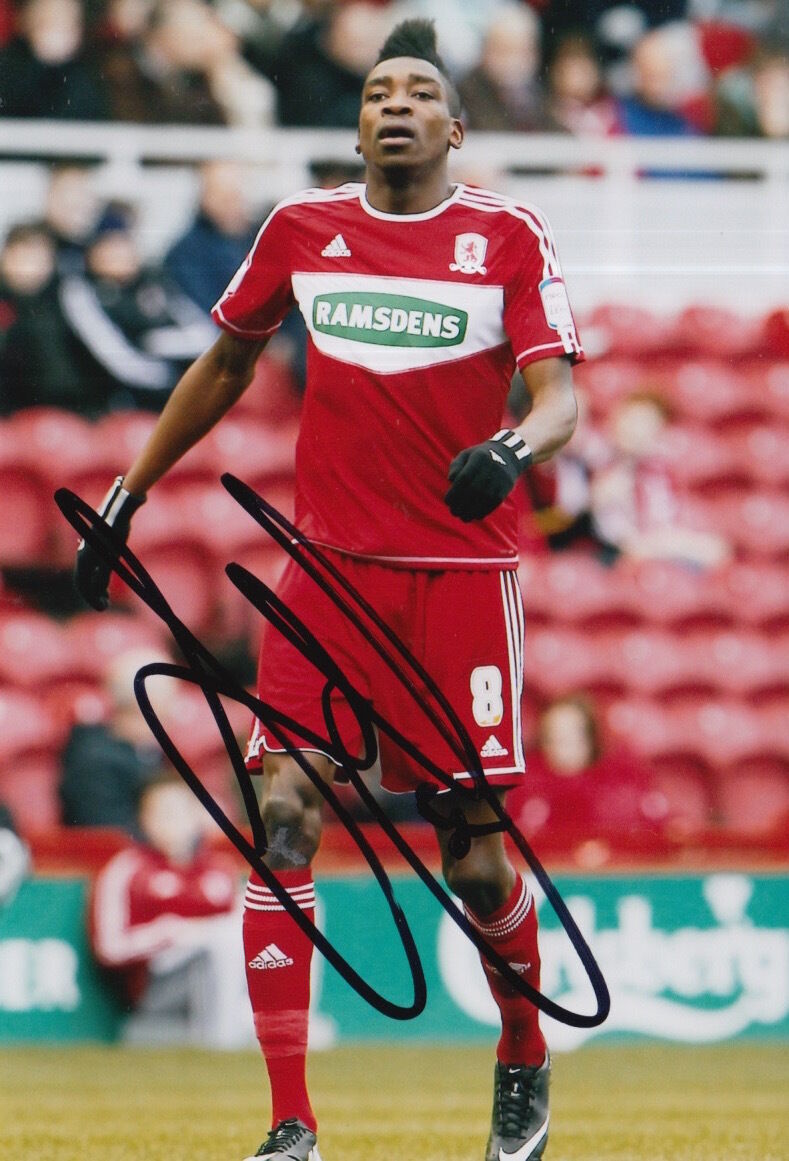 MIDDLESBROUGH HAND SIGNED SAMMY AMEOBI 6X4 Photo Poster painting 3.