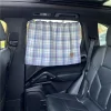 Car Sun Shield Plaid Car Side Window Privacy Curtain