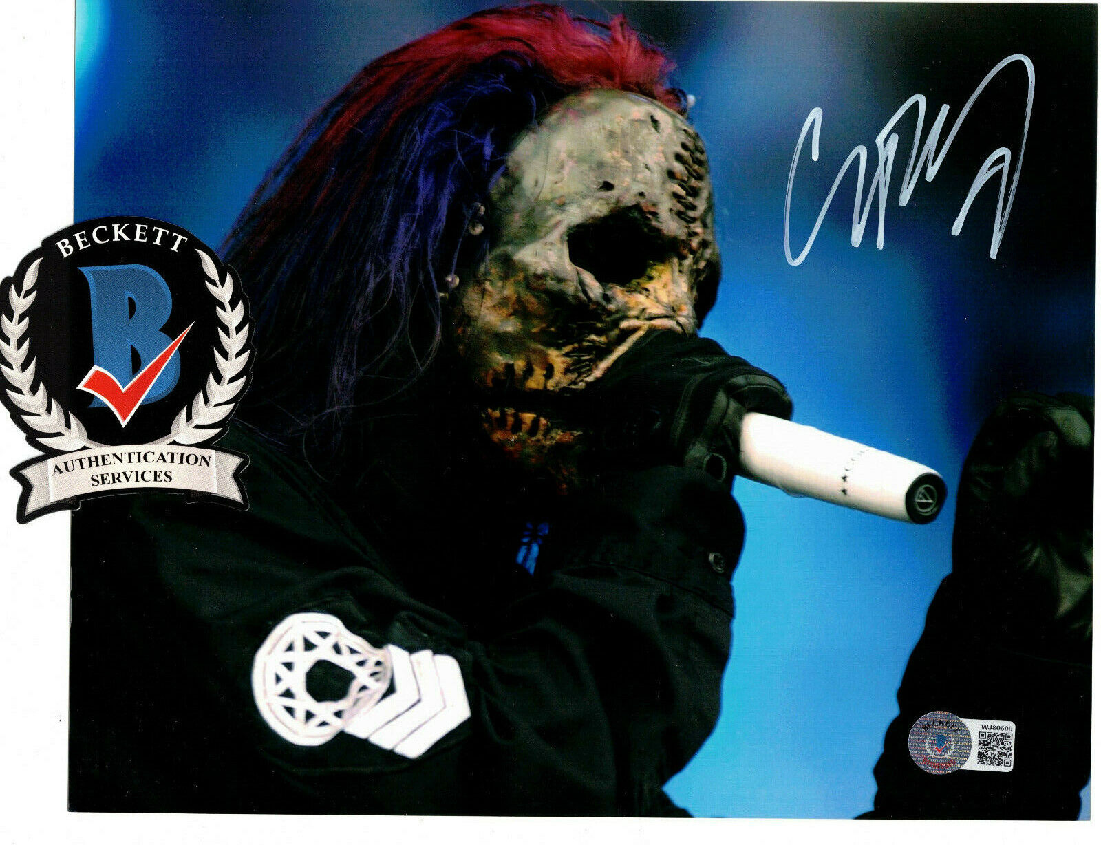 Corey Taylor Signed 8x10 Photo Poster painting Auto, Slipknot, Singer, Beckett Witness, BAS COA