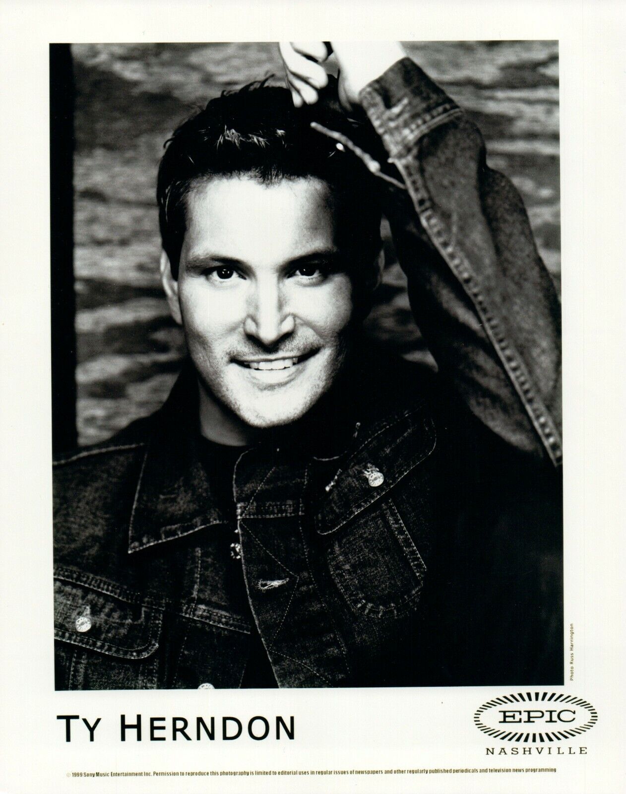 TY HERNDON Country Music 8x10 Promo Press Photo Poster painting Sony Music Epic Records 1999