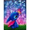 Cartoon Blauer Stitch - Rund Diamant Malerei 30*40CM