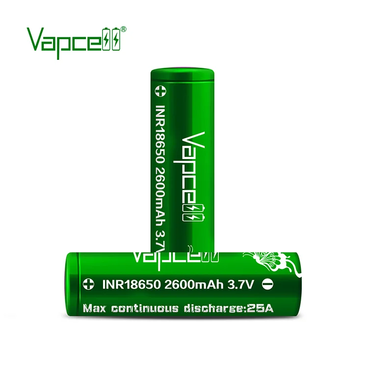 Vapcell 18650 2600mah 25A Flat Top Rechargeable Battery (pack of 2)