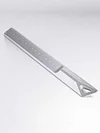OOMO Aluminum Ruler, 6 inches (15 cm), Straight Scale, Unusual Design, Fashionable Items, Durable, Metal, School Supplies, Elementary School Students, Teachers, Stationery, Office (Silver)