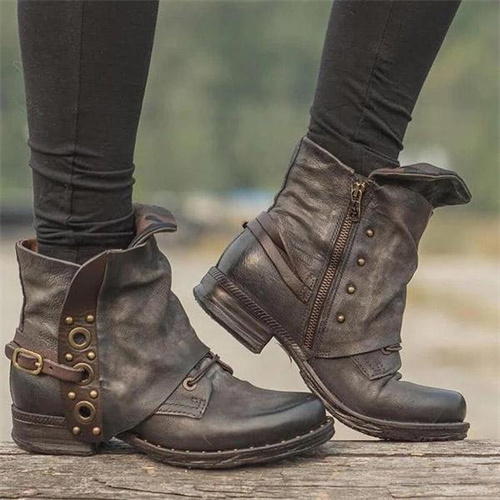 Women's Low-profile Retro Cuffed  Boots