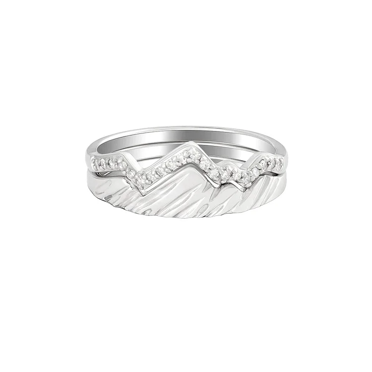For Mother - S925 I Love You to the Mountain and Back Moutain Ring