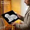 DIY Pearl Painting Dog for Home Wall Decor with Frame(20x30cm)