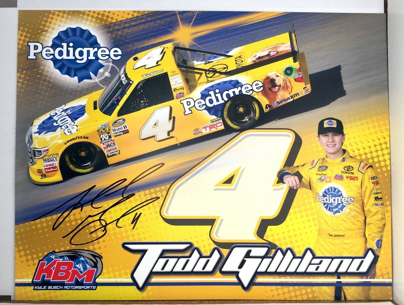 Todd Gilliland Signed 8.5x11 Photo Poster painting Promo Hero Card Postcard NASCAR  SHIP Au